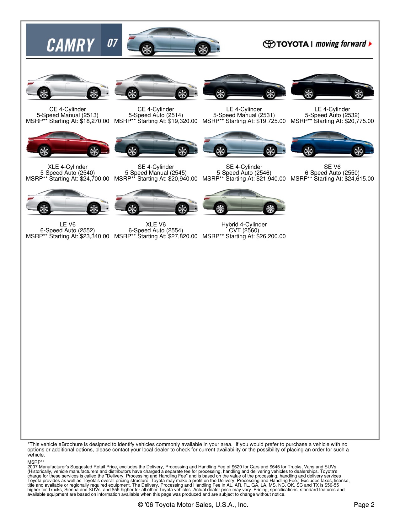 2007 Toyota Camry Brochure Page 15